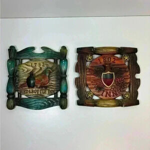 Set of 2  Napcoware vintage Inn wall plaques